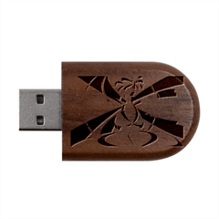 Vanilla Dream Wood Oval Usb Flash Drive