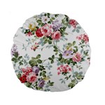 Floral Elements Peony Chinese Rose Standard 15  Premium Round Cushions Front