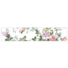 Floral Elements Peony Chinese Rose Small Premium Plush Fleece Scarf