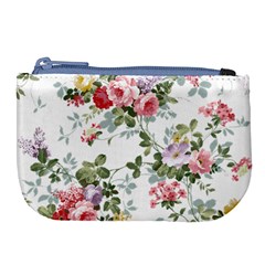 Floral Elements Peony Chinese Rose Large Coin Purse