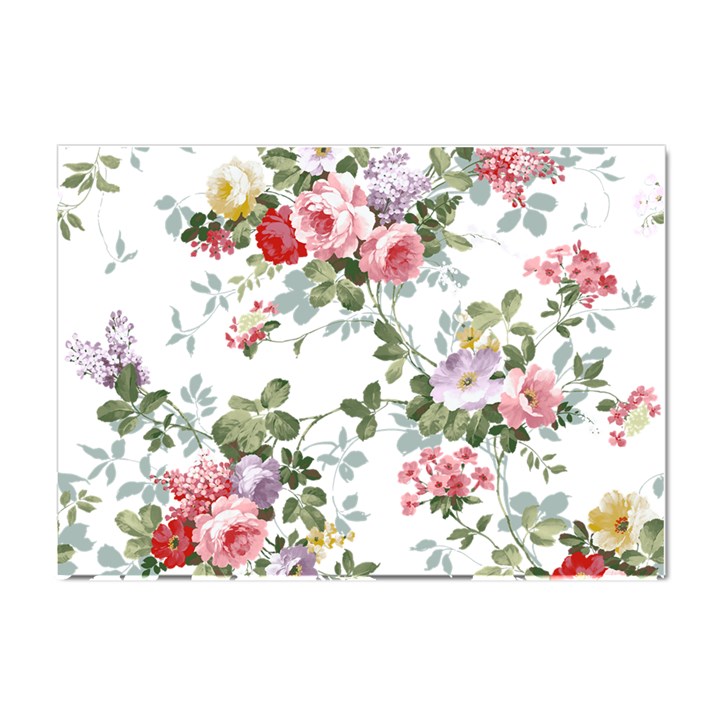 Floral Elements Peony Chinese Rose Crystal Sticker (A4)