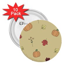 Halloween Fall Pattern 2 25  Buttons (10 Pack) 