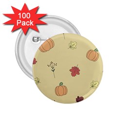 Halloween Fall Pattern 2 25  Buttons (100 Pack) 