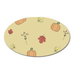 Halloween Fall Pattern Oval Magnet