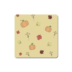 Halloween Fall Pattern Square Magnet