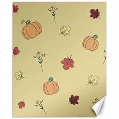 Halloween Fall Pattern Canvas 11  X 14 