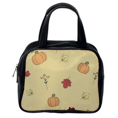 Halloween Fall Pattern Classic Handbag (one Side) by Apenda