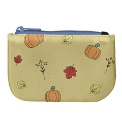 Halloween Fall Pattern Large Coin Purse