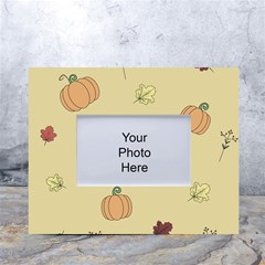 Halloween Fall Pattern White Tabletop Photo Frame 4 x6  by Apenda