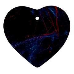 Abstract Feathers Heart Ornament (two Sides)