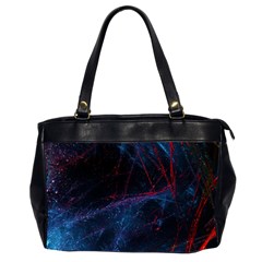 Abstract Feathers Oversize Office Handbag (2 Sides)