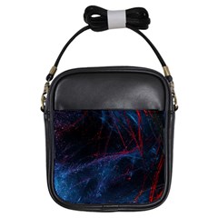 Abstract Feathers Girls Sling Bag