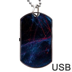 Abstract Feathers Dog Tag Usb Flash (one Side)