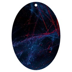 Abstract Feathers Uv Print Acrylic Ornament Oval