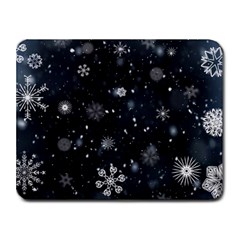 Snowflakes Snow Snowfall Snowing Small Mousepad by Apenda