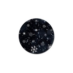 Snowflakes Snow Snowfall Snowing Golf Ball Marker (4 Pack)