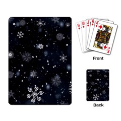 Snowflakes Snow Snowfall Snowing Playing Cards Single Design (rectangle)