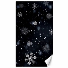 Snowflakes Snow Snowfall Snowing Canvas 40  X 72  by Apenda