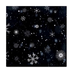 Snowflakes Snow Snowfall Snowing Face Towel