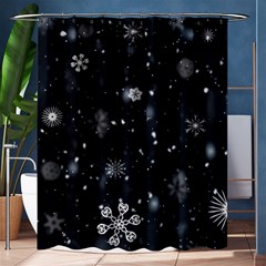 Snowflakes Snow Snowfall Snowing Shower Curtain 60  X 72  (medium)  by Apenda