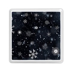 Snowflakes Snow Snowfall Snowing Memory Card Reader (square)