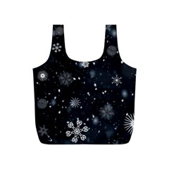 Snowflakes Snow Snowfall Snowing Full Print Recycle Bag (s)