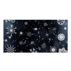 Snowflakes Snow Snowfall Snowing Satin Shawl 45  X 80 