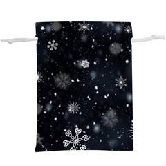 Snowflakes Snow Snowfall Snowing Lightweight Drawstring Pouch (xl)