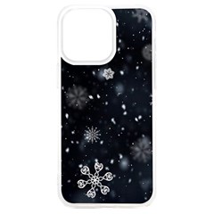 Snowflakes Snow Snowfall Snowing Iphone 15 Plus Tpu Uv Print Case by Apenda