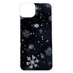 Snowflakes Snow Snowfall Snowing Iphone 15 Pro Tpu Uv Print Case by Apenda