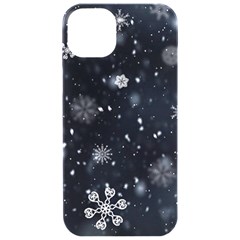 Snowflakes Snow Snowfall Snowing Iphone 15 Pro Black Uv Print Pc Hardshell Case by Apenda