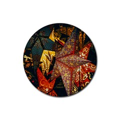 Stars Lanterns Lighting Rubber Round Coaster (4 Pack)