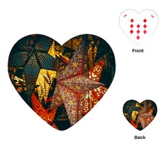 Stars Lanterns Lighting Playing Cards Single Design (heart) by Apenda