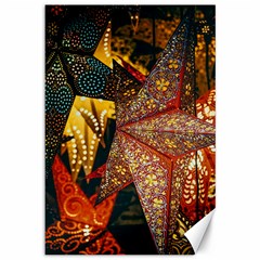 Stars Lanterns Lighting Canvas 12  X 18 