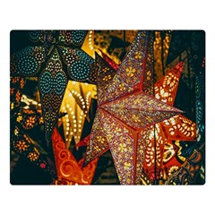 Stars Lanterns Lighting Two Sides Premium Plush Fleece Blanket (large)