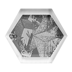 Stars Lanterns Lighting Hexagon Wood Jewelry Box