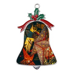 Stars Lanterns Lighting Metal Holly Leaf Bell Ornament