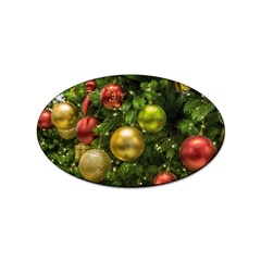 Christmas Tree Ornament Deco Sticker Oval (10 Pack)