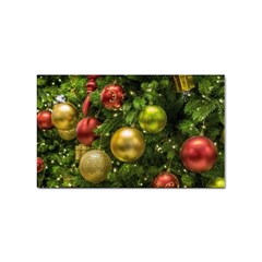 Christmas Tree Ornament Deco Sticker Rectangular (10 Pack)