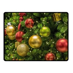 Christmas Tree Ornament Deco Fleece Blanket (small)