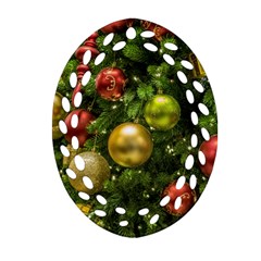 Christmas Tree Ornament Deco Ornament (oval Filigree)