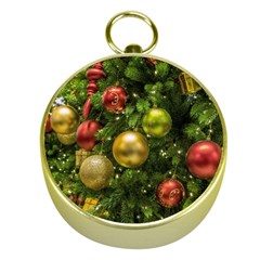 Christmas Tree Ornament Deco Gold Compasses