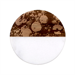 Christmas Tree Ornament Deco Classic Marble Wood Coaster (round) 