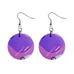 Colorful Labstract Wallpaper Theme Mini Button Earrings