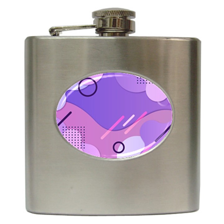 Colorful Labstract Wallpaper Theme Hip Flask (6 oz)