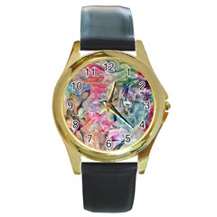 Flow Round Gold Metal Watch