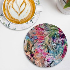 Flow Uv Print Round Tile Coaster by kaleidomarblingart