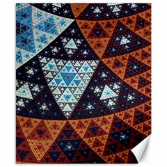 Fractal Triangle Geometric Abstract Pattern Canvas 8  X 10 