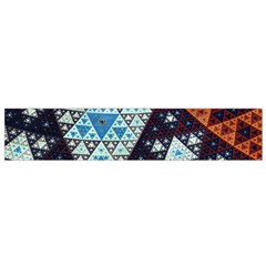 Fractal Triangle Geometric Abstract Pattern Small Premium Plush Fleece Scarf