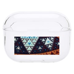 Fractal Triangle Geometric Abstract Pattern Hard Pc Airpods Pro Case by Cemarart